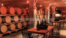 Oak wine barrel cellar, Hermanus, South Africa