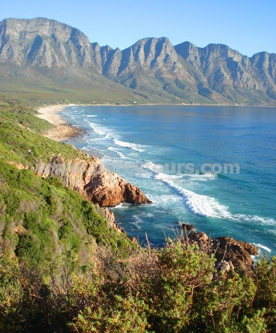 Mountain beaches scenery Hermanus near Cape Town