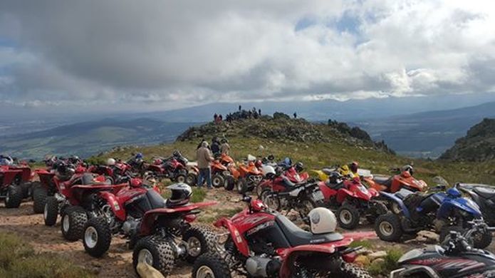 Quad Biking in the mountains and wine regions of Hermanus, near Cape Town, South Africa