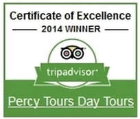 2014 Winner of Excellence, Percy Tours Hermanus on TripAdvisor