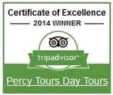 Percy Tours in Hermanus, TripAdvisor award of excellence 2014