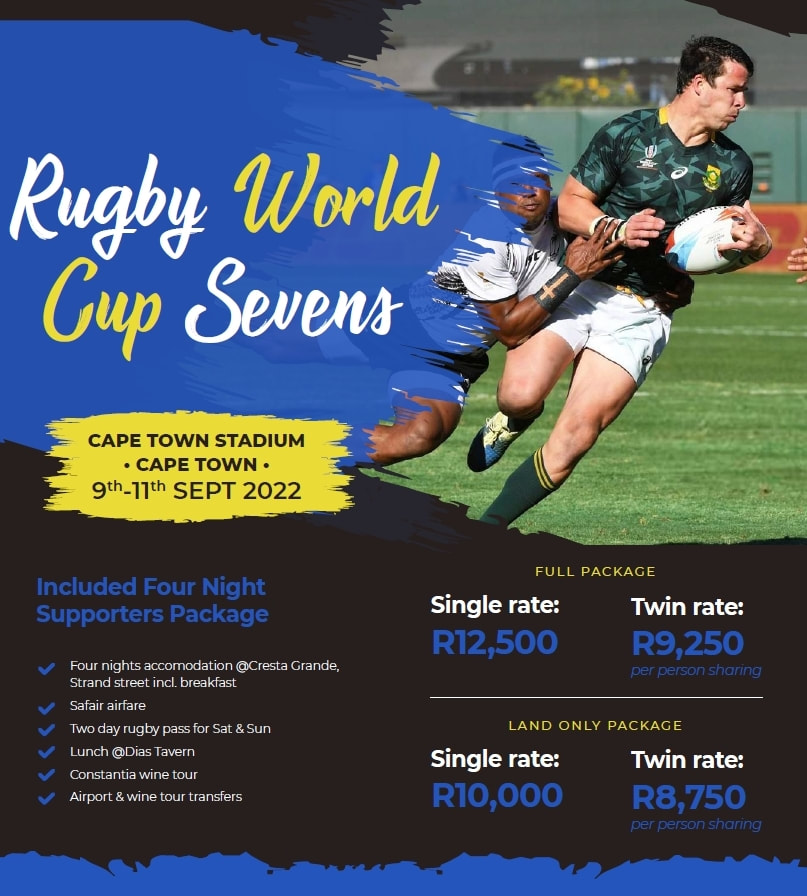 Rugby world cup Sevens 7s Cape Town 9th 11th Sept 2022