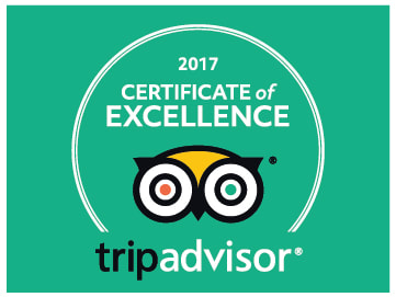 2017 Tripadvisor Cert of Excellence for Percy Tours, Hermanus near Cape Town, South Africa