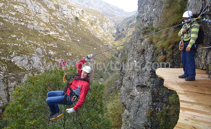 Gorge and Canyon Zip-Lining in the mountains near Hermanus