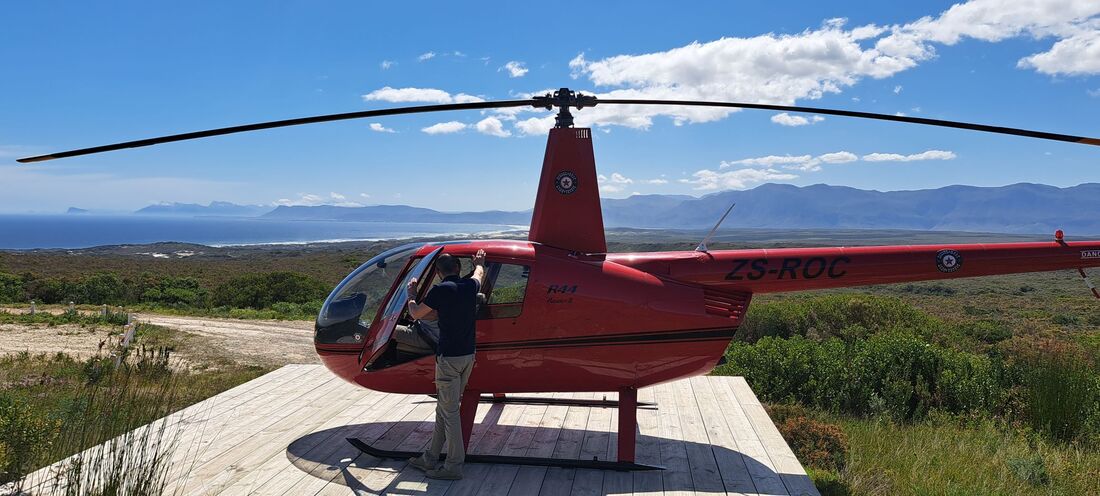 Helicopter flights over Hermanus, South Africa