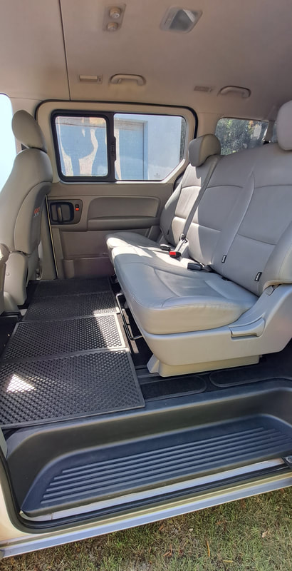 Luxury Spacious Leather interior in luxury new minibus at Percy Tours Hermanus