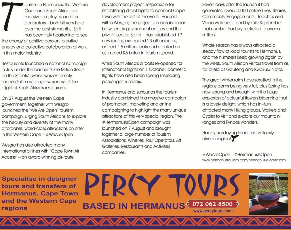Hermanus is open #hermanusisopen near Cape Town, South Africa