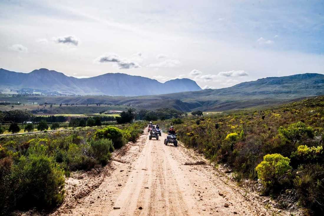 Quad biking in Hermanus mountains and wine regions, South Africa