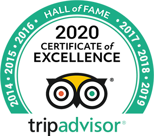 2020 TripAdvisor Hall of Fame award of Excellence for Percy Tours, Hermanus
