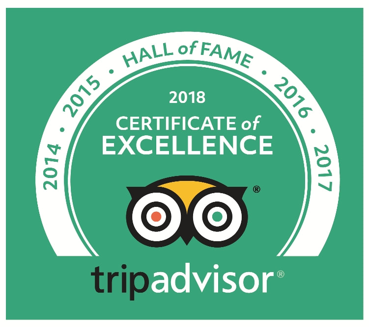 Percy Tours Hermanus TripAdvisor certificate of excellence 2016